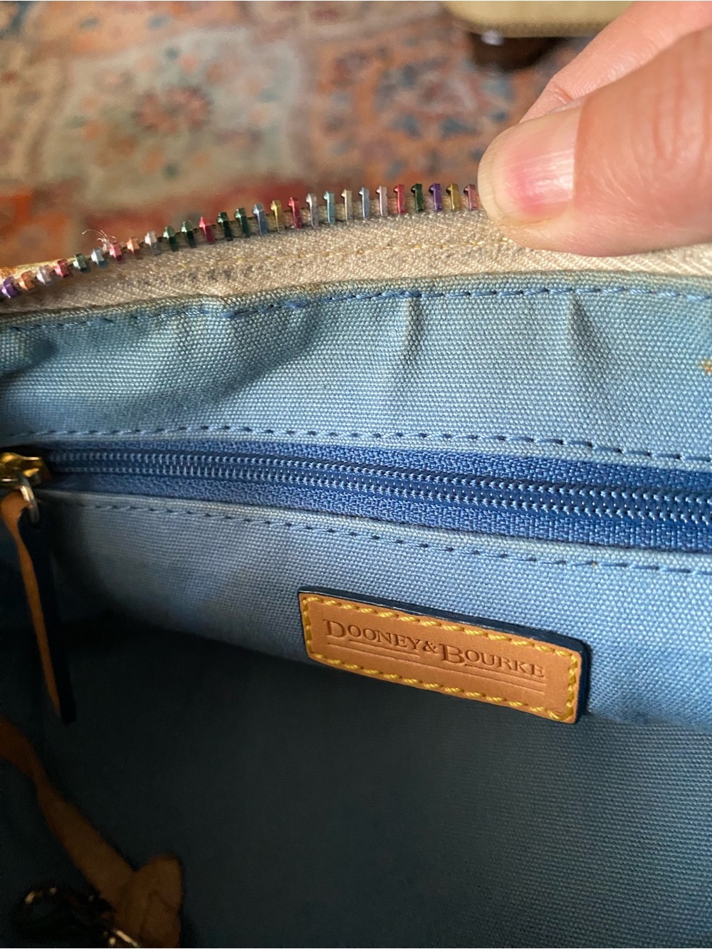Vintage Dooney & Bourke Mini Handbag USA Pink Heart Rainbow - Picture 16 of 16